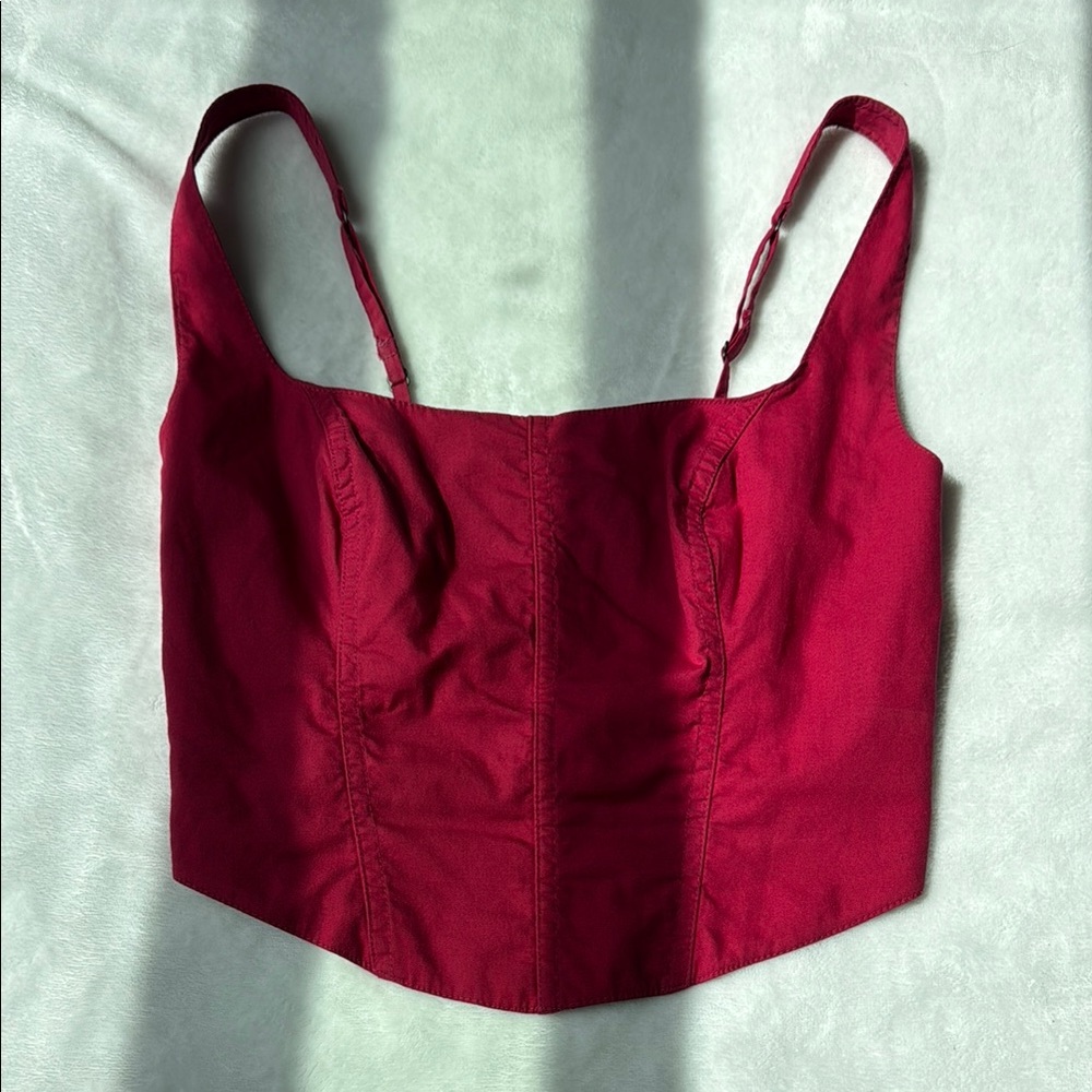 Abercrombie & Fitch Red Bustier Tank Top